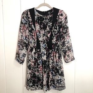 Topshop Abstract Floral Dress